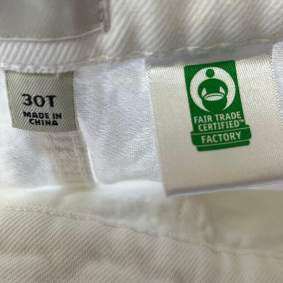 J Crew Re-Imagined High Waisted Cropped White Denim Jeans Size 30 Tall - Picture 7 of 11